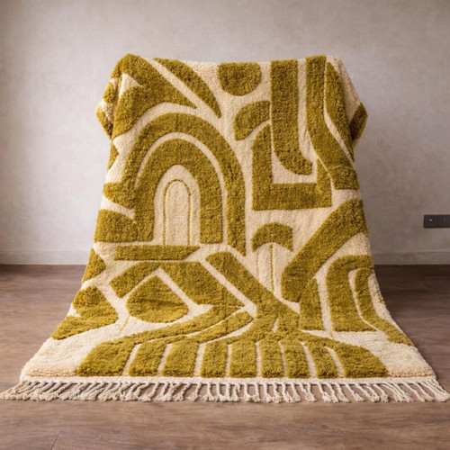 Moroccan rug green - rug,