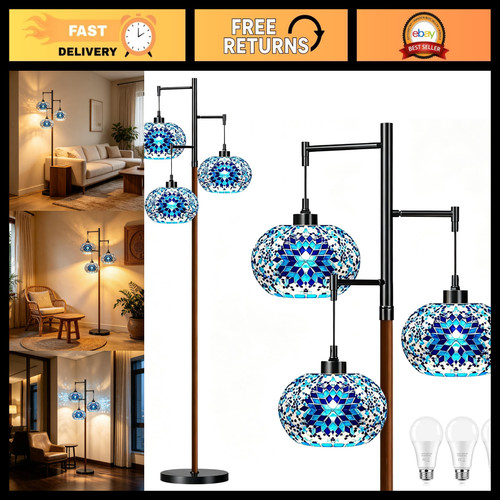 Moroccan mosaic floor - floor, lamp